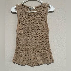 Forever 21 Tan Sleeveless Cropped Tank